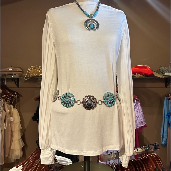 Cream Long Sleeve Knit Top NWT Size Large - Picture 8 of 11